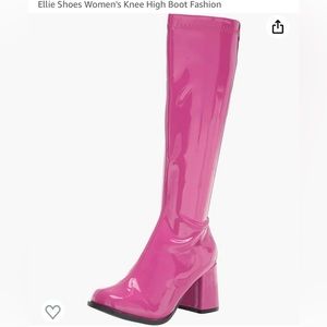 Ellie Shoes Barbie Pink Fake Leather Women's Knee High Boot